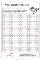 Vorschau - Arbeitsblätter - Word Search Fruit and vegetables - Wörtersuche Obst und Gemüse - Seite 2