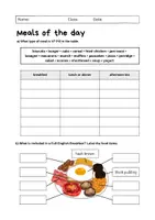 Vorschau - Arbeitsblätter - Meals of the Day: Vocabulary and Writing (English) - Seite 1