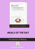 Vorschau - Arbeitsblätter - Meals of the Day: Vocabulary and Writing (English) - Deckblatt