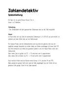 Vorschau - Spiele - Zahlendetektiv | Mathespiel zu Zahlenstrahl, Zahlenraum - Seite 1