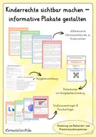 Vorschau - Arbeitsblätter - Kinderrechte sichtbar machen – informative Plakate - Deckblatt
