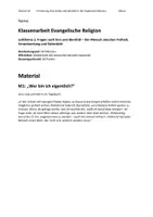 Vorschau - Klassenarbeiten - Klausur Fragen nach Sinn und Identität - Deckblatt