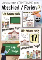 Vorschau - Mal- und Bastelvorlagen - Countdown ⏳ Paket / Post-It Countdowns für die Schule und zu Hause - Seite 1