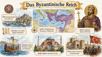 Vorschau - Arbeitsblätter - Arbeitsblatt "Byzantinisches Reich" + Onlineübung & MP3 + Infografik - Seite 2