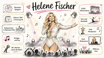 Vorschau - Arbeitsblätter - Arbeitsblätter zum Thema "Helene Fischer" + Lösung & MP3 + Mindmap + Infografik - Seite 1