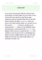 Vorschau - Arbeitsblätter - Lesetext zum Hunderterfeld zu SU Wald - Deckblatt