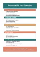 Vorschau - Text - GRATIS: Redemittel für den Kita-Alltag – Wichtige Sätze für Erzieher/innen (B1–B2) - Deckblatt