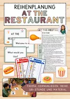 Vorschau - Stundenentwürfe - Materialpaket: At The Restaurant - Unterrichtsreihe, UB-Stunde und Material - Deckblatt