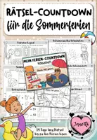 Vorschau - Arbeitsblätter - Sommerferien Countdown – Rätselheft für Klasse 2 - Deckblatt