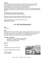 Vorschau - Arbeitsblätter - Wir sind Dinosaurier - Spiellied - RJ Gross - C Höly - Seite 1