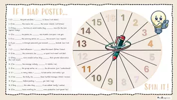Vorschau - Arbeitsblätter - Spin it meets grammar! - If clauses type 3 - Seite 1
