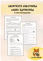Vorschau - Arbeitsblätter - Materialpaket Sachtexte - Leseverständnis Tiere - differenziert - Seite 1