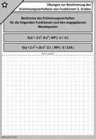 Vorschau - Arbeitsblätter - Krümmungsverhalten | Aufgabe + Lösungsweg - KOSTENLOS - Seite 3