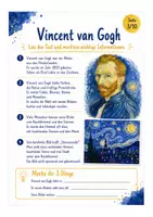 Vorschau - Arbeitsblätter - Sterne über der Stadt wie Vincent van Gogh – Kunstprojekt für Klasse 3/4 mit Vorlagen, Infotext & Reflexion - Seite 2