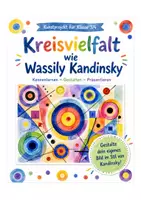 Vorschau - Mal- und Bastelvorlagen - Kreisvielfalt wie Wassily Kandinsky – Kunstprojekt für Klasse 3/4 mit Malbild, Vorlagen & Reflexion - Deckblatt