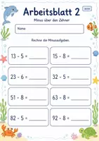Vorschau - Arbeitsblätter - Rechnen mit Zehnerübergang | Mathematik Klasse 2 | 7 Arbeitsblätter als PDF - Seite 2