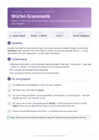 Vorschau - Spiele - Grammatik Würfelspiel | Satzglieder, Wortarten, Adverbialsätze | 85 Karten + Lösungen + Grammatik-Übersicht | Klasse 7–9 - Deckblatt