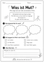 Vorschau - Arbeitsblätter - Mut, Sorgen & Selbstzweifel – 30 stärkende Arbeitsblätter für mehr Selbstvertrauen & Sicherheit in der Grundschule - Seite 1