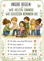 Vorschau - Bildkarten - Regelkarten Kita Kinder & Krippe U3 | Positive Regeln statt Verbote | Bildkarten Kindergarten | Morgenkreis Material | Verhaltensregeln PDF Download - Seite 1