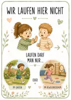 Vorschau - Bildkarten - Regelkarten Kita Kinder & Krippe U3 | Positive Regeln statt Verbote | Bildkarten Kindergarten | Morgenkreis Material | Verhaltensregeln PDF Download - Seite 3