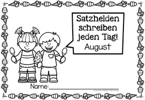 Vorschau - Arbeitsblätter - Sätze schreiben / Satz des Tages / Schüttelsätze (Schulausgangsschrift) schreiben Sommer Sommerferien Back to school Schulstart August - Seite 2