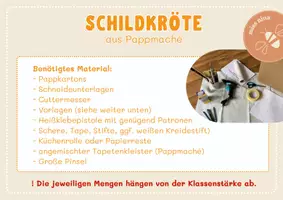 Vorschau - Unterrichtsreihen - Schildkröte aus Pappmaché | fertige Unterrichtsreihe für ca. 12 Std. 🐢 - Seite 2