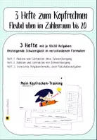 Vorschau - Aufgabenkarten - 3 Hefte Kopfrechentraining ZR 20 - Deckblatt
