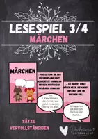 Vorschau - Spiele - Lesespiel Märchen Klasse 3 Klasse 4 - Deckblatt