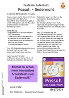 Vorschau - Präsentationen/Tafelbilder - Feste im Judentum: Passah - Sederteller Legematerial - Seite 1