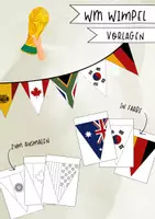 Vorschau - Mal- und Bastelvorlagen - WM - Flaggen Wimpel aller 48 Länder! - Deckblatt
