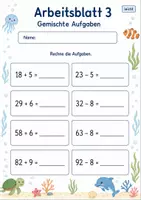 Vorschau - Arbeitsblätter - Plus und Minus mit Einern bis 100 | Mathematik Klasse 2 | 7 Arbeitsblätter als PDF - Seite 3