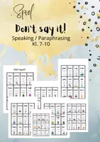 Vorschau - Spiele - Don't say it! - Paraphrasing Game - Kl. 7-10 - Speaking - Deckblatt