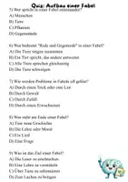Vorschau - Arbeitsblätter - Fabel - Quiz/ Test - Seite 2