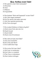 Vorschau - Arbeitsblätter - Fabel - Quiz/ Test - Seite 3