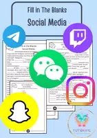 forhåndsvisning - Fill in the Blanks - Social Media - omslagsark