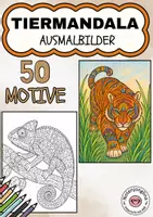 Vorschau - Mal- und Bastelvorlagen - Tiermandalas Ausmalbilder Tiere Mandala - Deckblatt