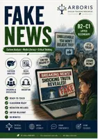 Vorschau - Unterrichtsreihen - Cartoon Analyse Fake News Englisch - Deckblatt