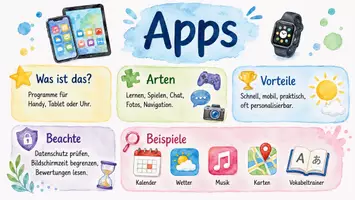 Vorschau - Arbeitsblätter - Arbeitsblatt zum Thema "Apps" + Onlineübung & MP3 + Infografik - Seite 2