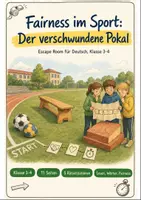 Vorschau - Stationenlernen - Sportfest Klasse 3-4: Deutsch Escape Room - Deckblatt