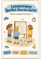 Vorschau - Stationenlernen - Lesespaziergang Klasse 1 Sportfest Klasse 2 - Deckblatt