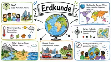 Vorschau - Arbeitsblätter - Lernposter + Arbeitsblatt zum Thema "Erdkunde" + Onlineübung & MP3 + Mindmap + Infografik - Seite 2