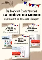 Vorschau - Arbeitsblätter - Französisch Fragebildung Bingo zur Fußball-WM (differenziert) - Deckblatt