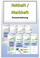 Vorschau - Merkblätter - Faltheft/Merkheft/Buddy Book - Prozentrechnung (editierbar) - Deckblatt