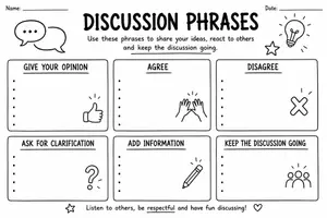 Vorschau - Arbeitsblätter - Discussion Phrases Klasse 8 - Seite 3