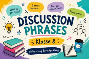 Vorschau - Arbeitsblätter - Discussion Phrases Klasse 8 - Deckblatt