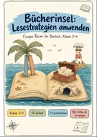 Vorschau - Stationenlernen - Escape Room Klasse 3 - Deckblatt