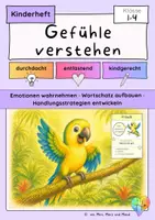 Vorschau - Unterrichtsreihen - Gefühle verstehen Klasse 1 bis 4 | Emotionale Kompetenz, Wortschatz & Handlungsstrategien · Kinderheft - Deckblatt