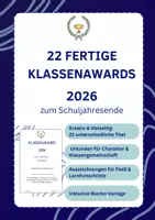 Vorschau - Spiele - Schuljahresende Klassenawards 2026 22 Urkunden & Vorlagen (pdf und pptx) - Deckblatt
