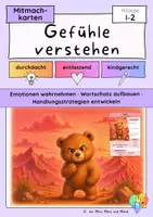 Vorschau - Unterrichtsreihen - Gefühle verstehen Klasse 1 und 2 | Emotionale Kompetenz, Wortschatz & Handlungsstrategien · Mitmachkarten - Deckblatt