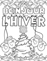 Aperçu - Apprentissages en autonomie - Coloriages hiver à imprimer – coloriage Noël - Page 2
